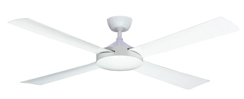 Contemporary Milano Matt White No light (4 Blade) AC Motor Fan