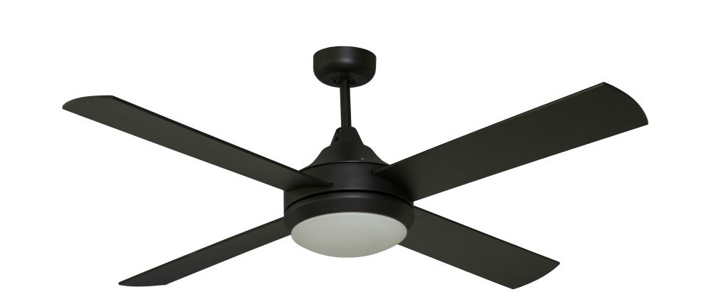 Milano DC  Matt Black ( With LED Light ) with 6 speed remote control