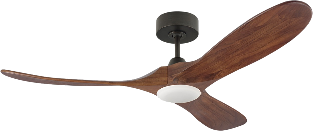 Milano SLIDER NOVA Full Moon Aged Pewter DC Motor Fan With Light Walnut (Solid Timber) Blade Fan - Dimmable LED Light