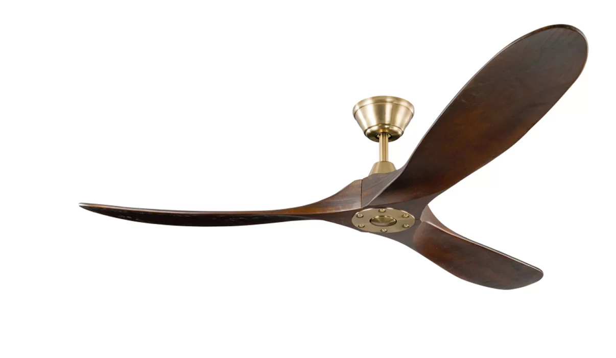 Milano SLIDER Junior Burnished Brass with Walnut Blade (NO LIGHT) Milano SLIDER Junior Burnished Brass with Walnut Blade (NO LIGHT)