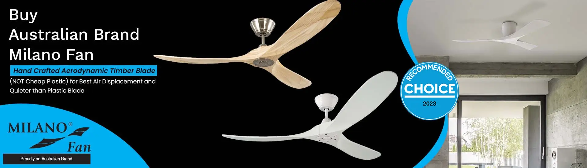 Buy Australian Brand Milano Fan