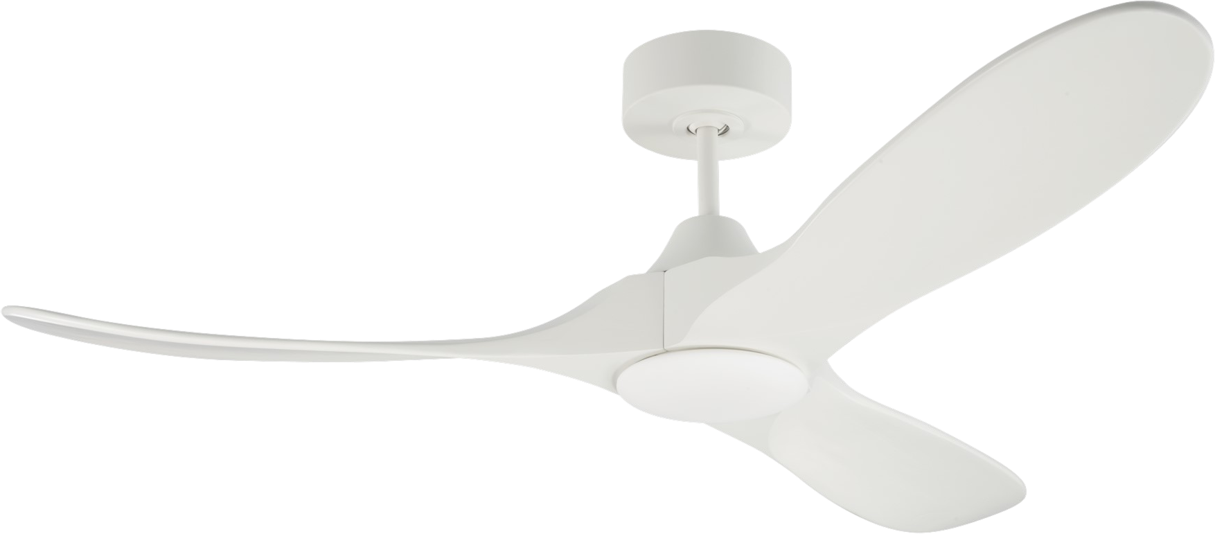Milano SLIDER NOVA Full Moon White (Solid Timber) Blade Fan - Dimmable LED Light