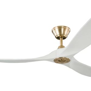 Milano Slider Mini Burnished Brass With White Blade - No Light