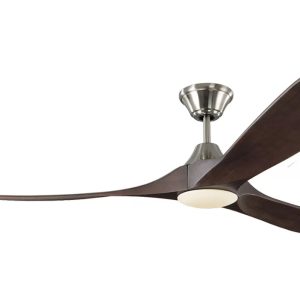 Milano Slider Mini Brushed Steel With Walnut Blade With Dimmable Led Light Milano Slider Mini Brushed Steel With Walnut Blade With Dimmable Led Light