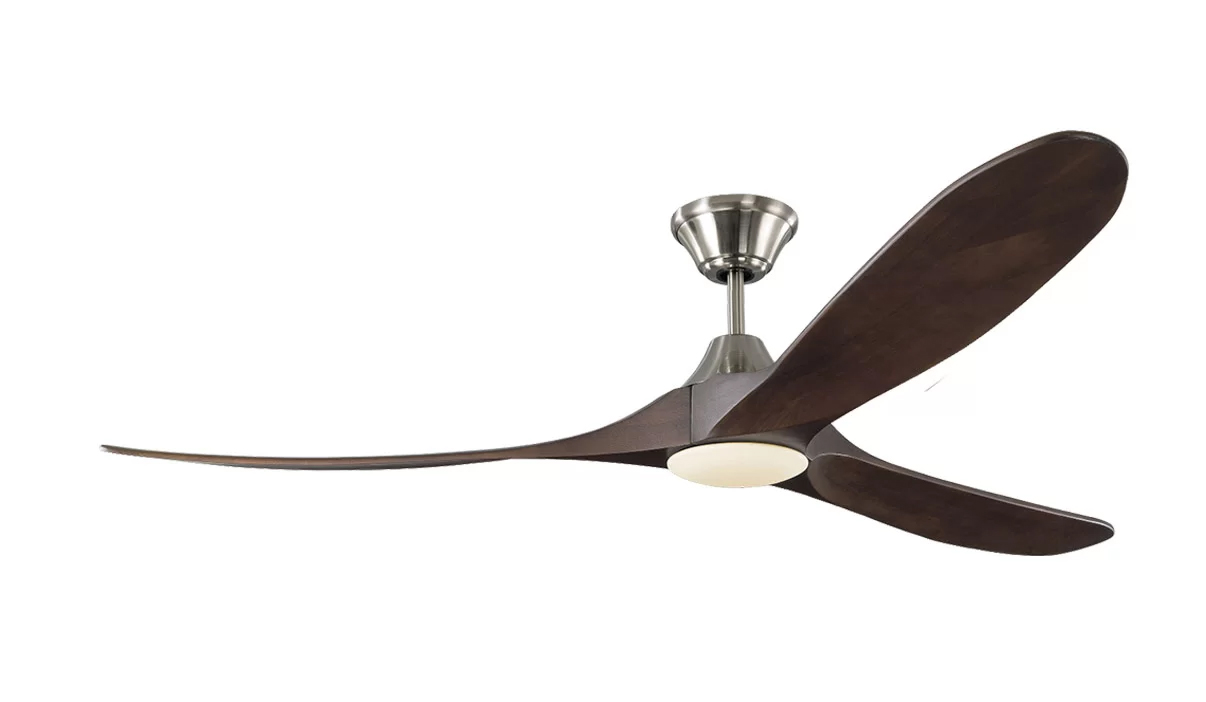 Milano Slider Mini Brushed Steel With Walnut Blade With Dimmable Led Light